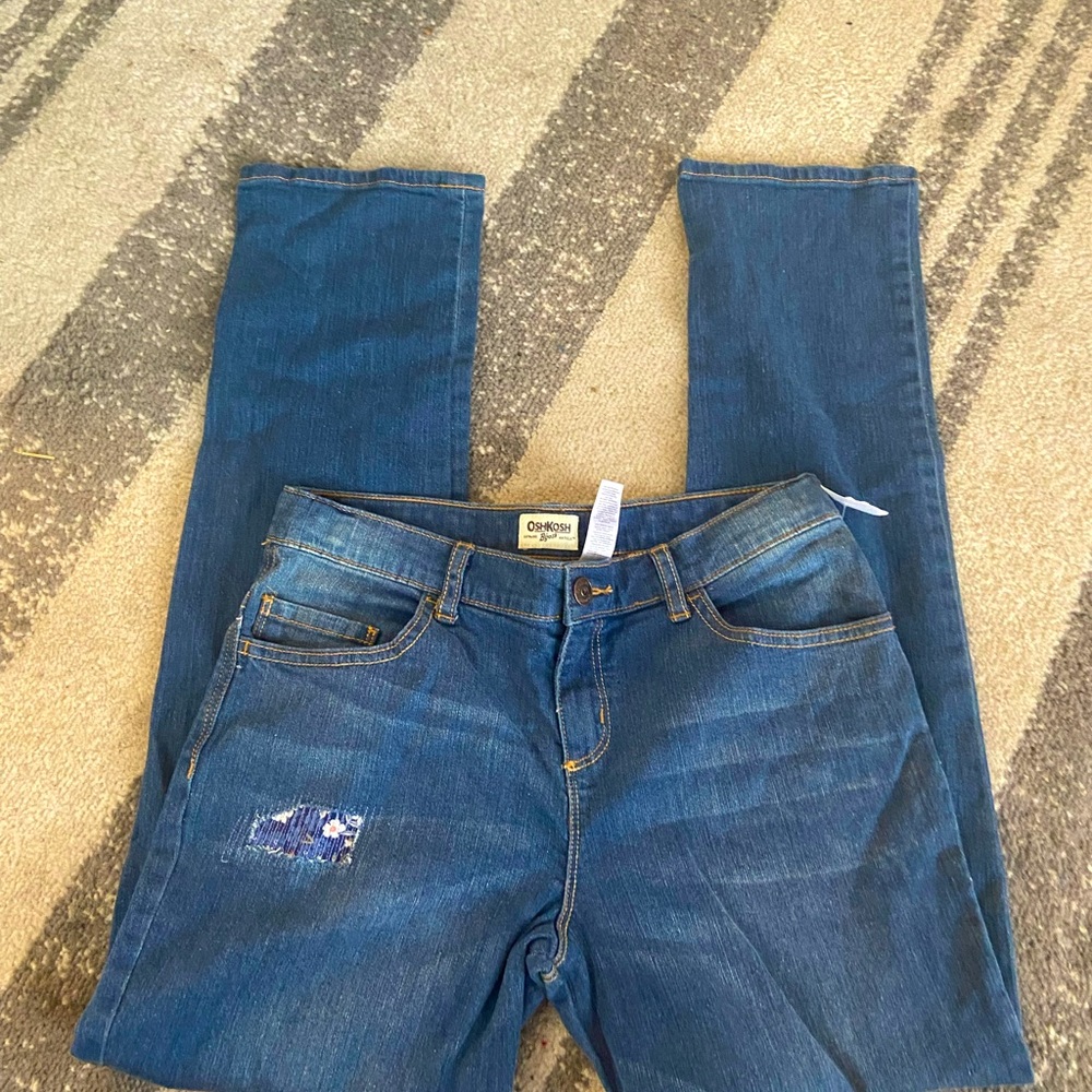 Blue Flower Patch Jeans